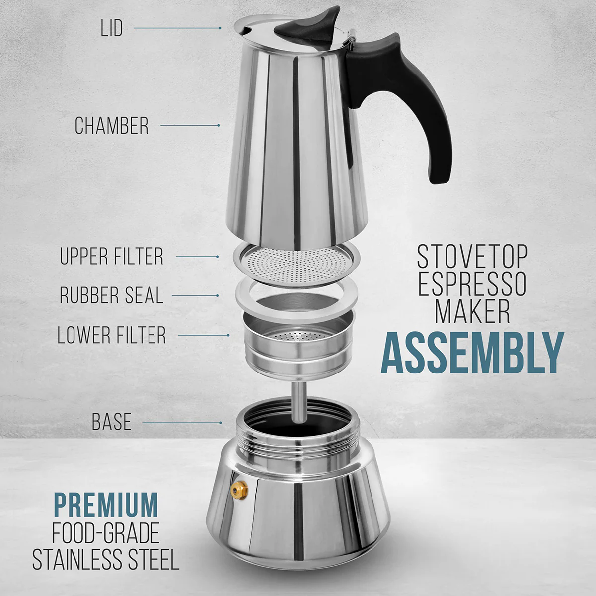300 mL Stainless Steel Espresso Maker - Image 15