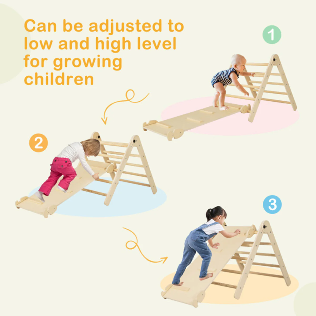 7-in-1 Indoor Climbing Toys with Reversible Ramp - Image 16