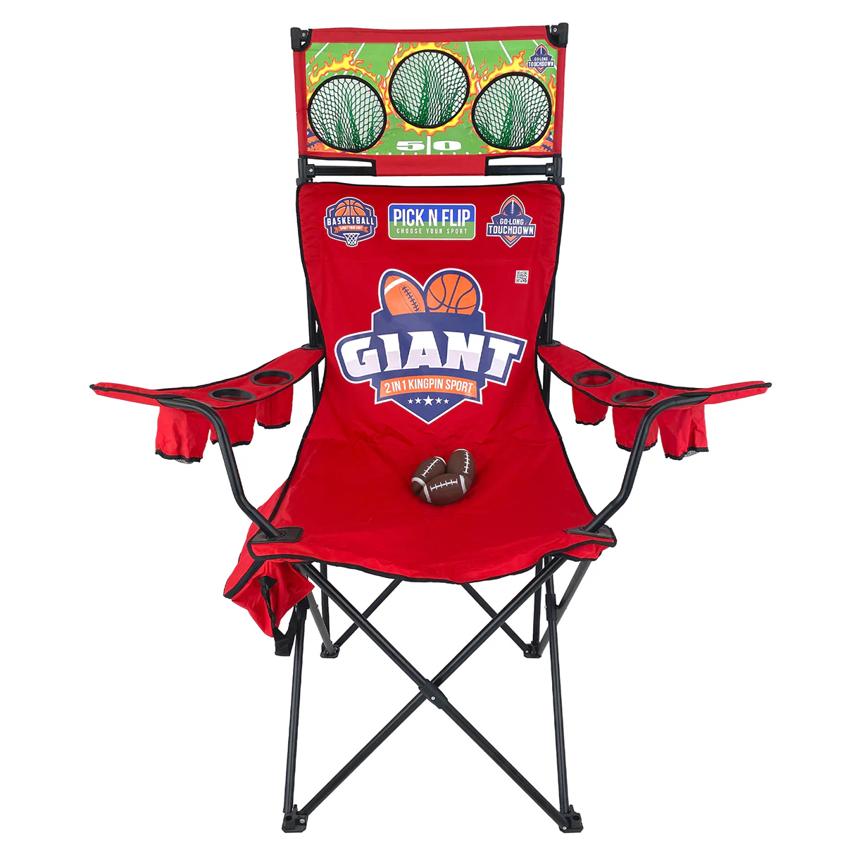 Giant Folding Chair with Sports Game Attachment